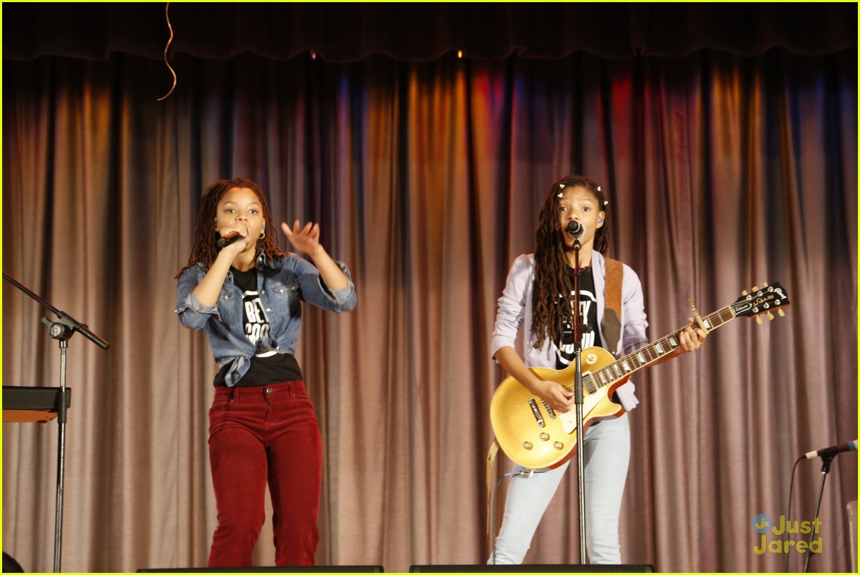 Chloe x Halle Gift Piano To Middle School with VH1 Save the Music Foundation