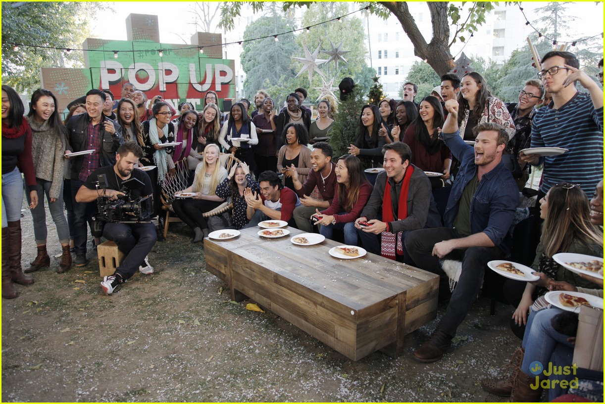 Shay Mitchell, Tahj Mowry & More Freeform Stars Deliver Pop-Up Santa Surprises!