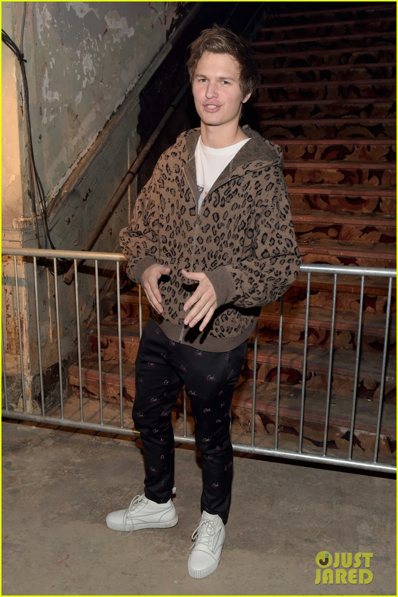 Ansel Elgort & Violetta Komyshan Couple Up for Alexander Wang's Fashion Show
