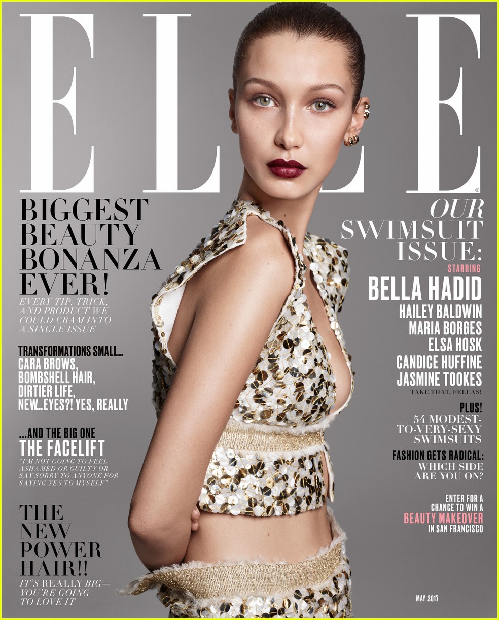 Hailey Baldwin & Bella Hadid Take on 'Elle' Cover With Their Model Pals