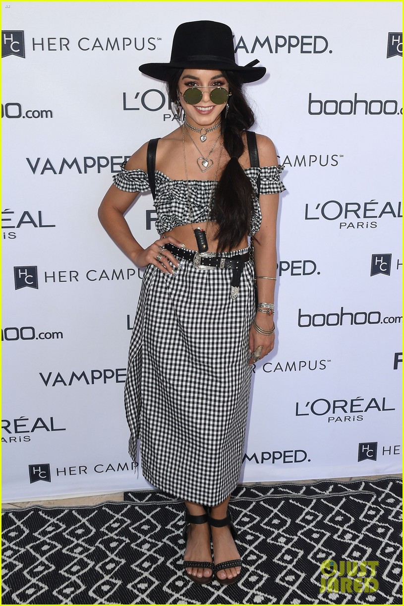 Vanessa Hudgens & Sister Stella Match with Their Coachella Day One Looks!