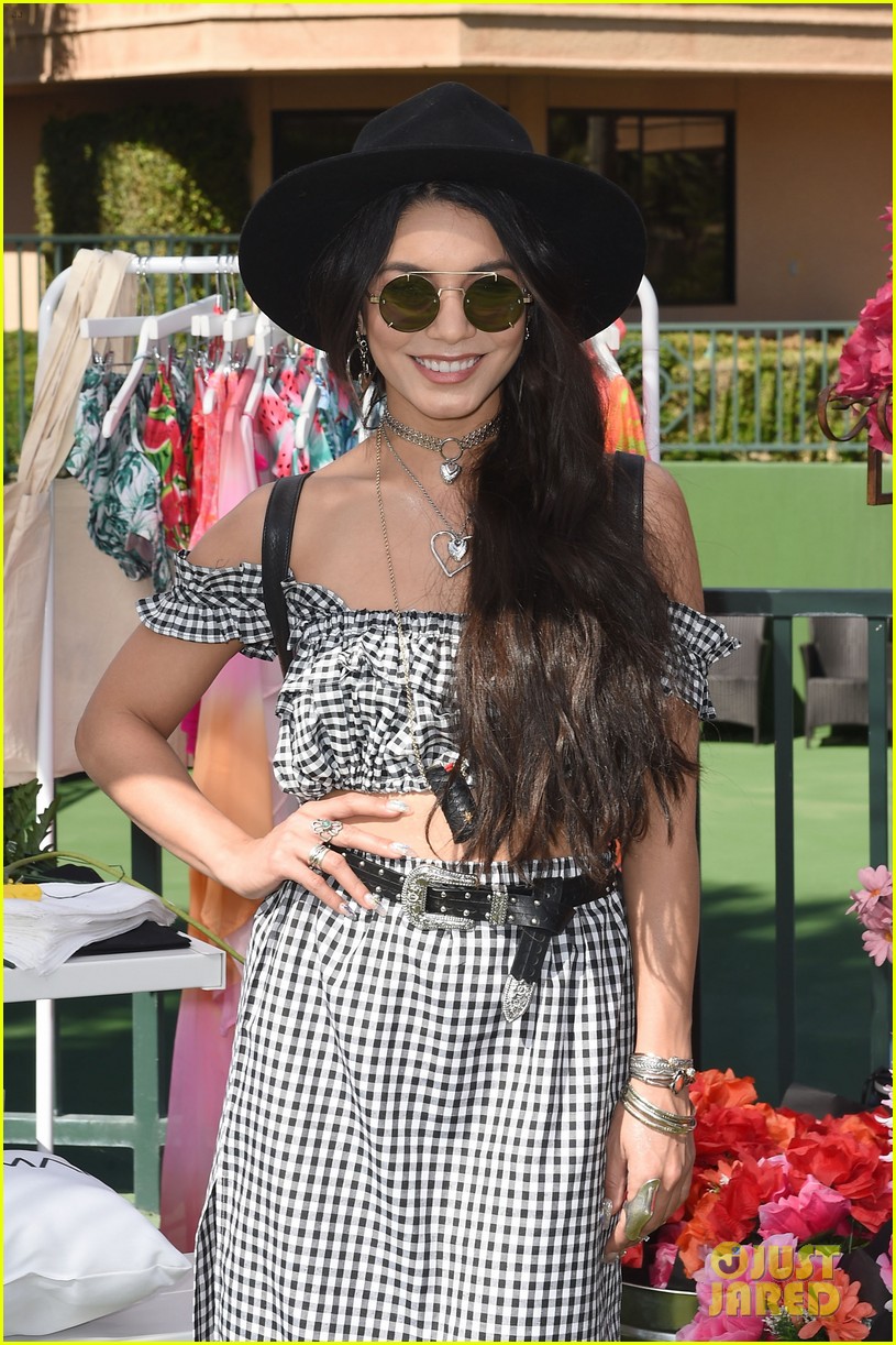Vanessa Hudgens & Sister Stella Match with Their Coachella Day One Looks!