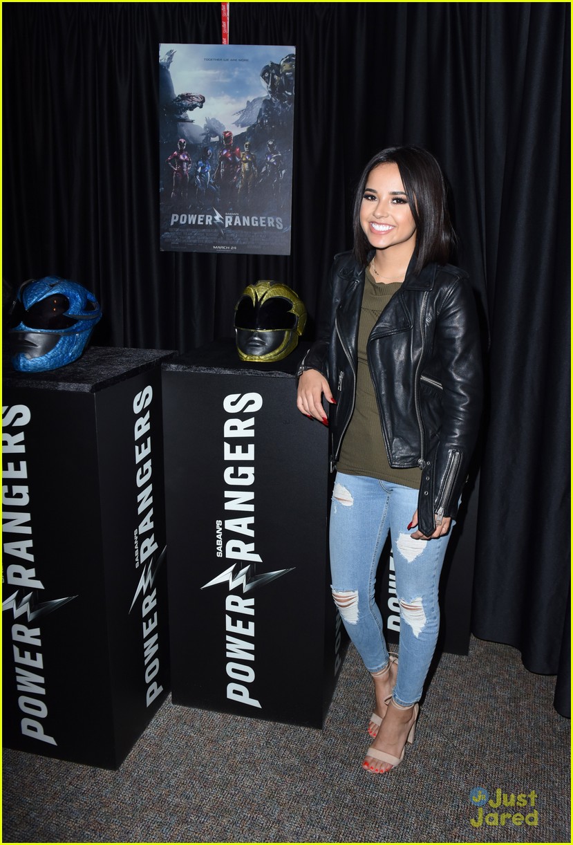 Becky G Casually Shows Up to an Event Wearing Her Power Rangers Helmet