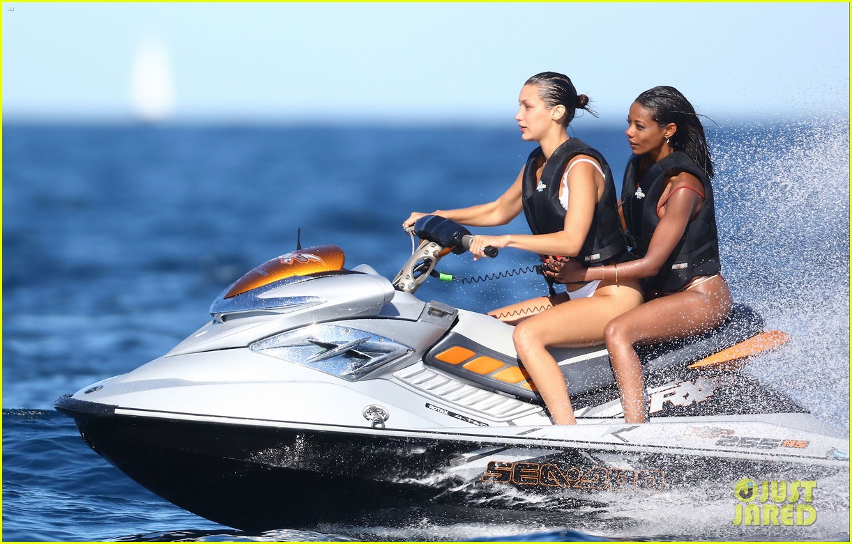 Bella Hadid Jumps Off a Yacht in Cannes