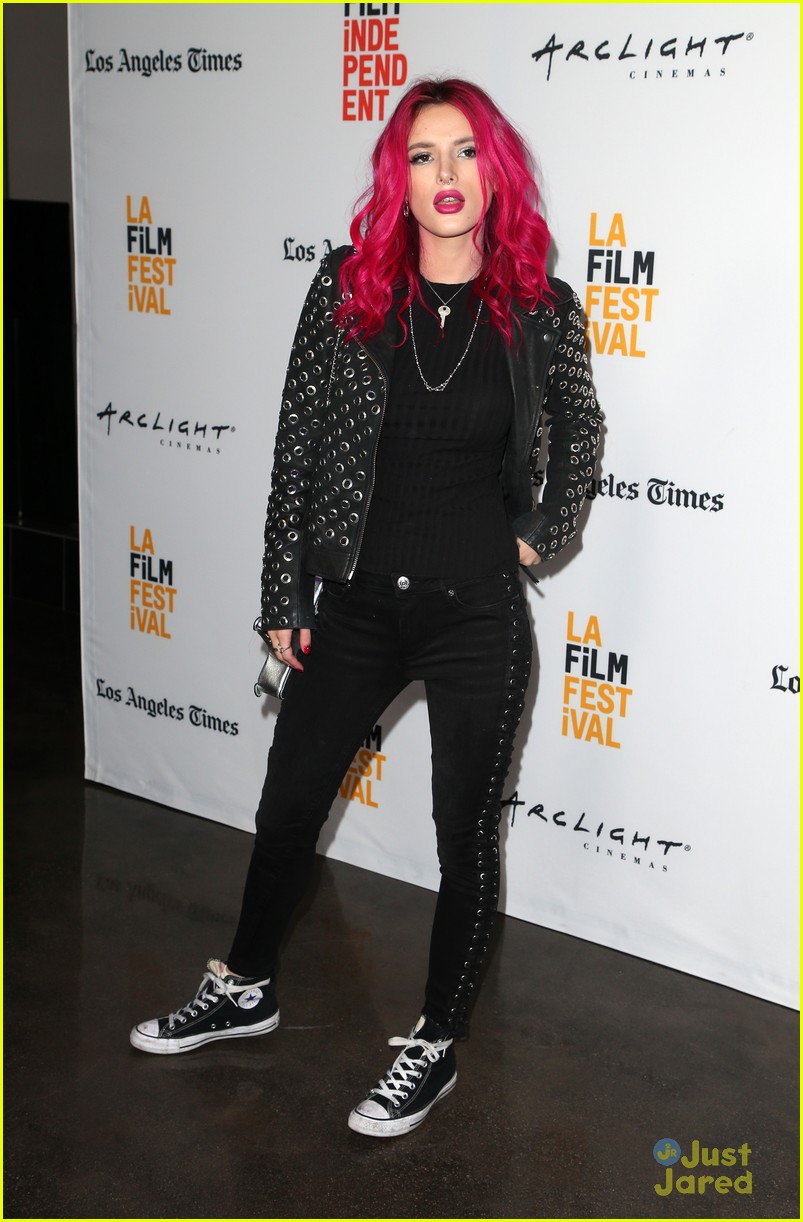 Bella Thorne Brings Her Bright Pink Hair to 'You Get Me' Screening