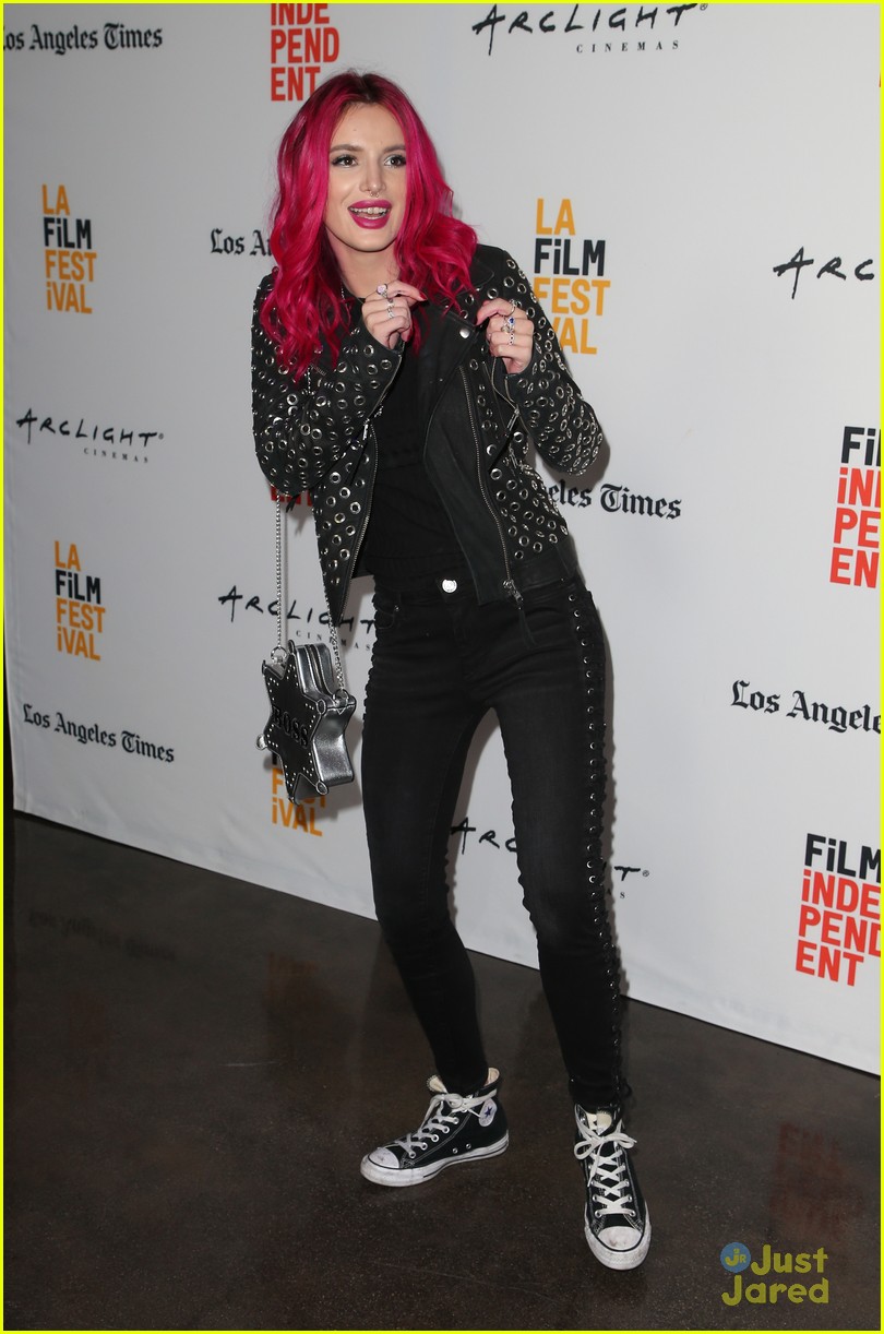 Bella Thorne Brings Her Bright Pink Hair to 'You Get Me' Screening