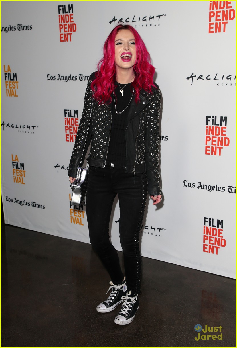 Bella Thorne Brings Her Bright Pink Hair to 'You Get Me' Screening