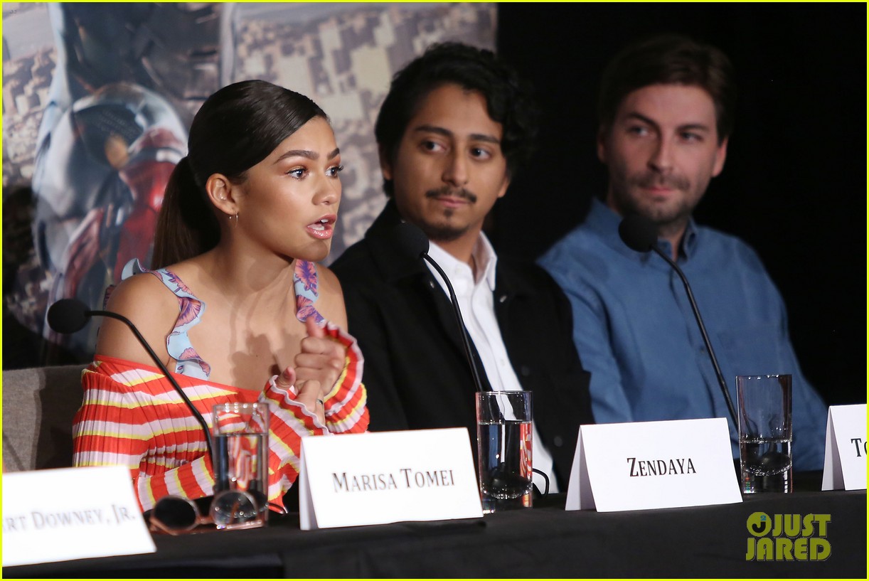 Zendaya and Laura Harrier Stun at 'Spider-Man: Homecoming's NYC Photocall