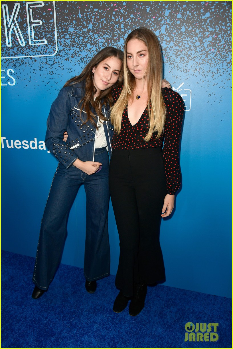 Hailey Baldwin & Haim Sisters Step Out In Style for 'Carpool Karaoke: The Series' Launch!