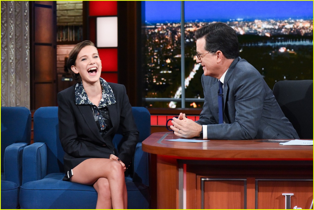 Millie Bobby Brown Blows a Kiss on 'Late Show with Stephen Colbert!'