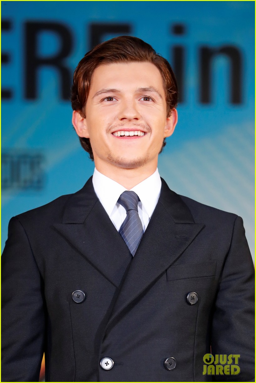 Tom Holland Shows Off Stache at 'Spider-Man: Homecoming' Tokyo Premiere!