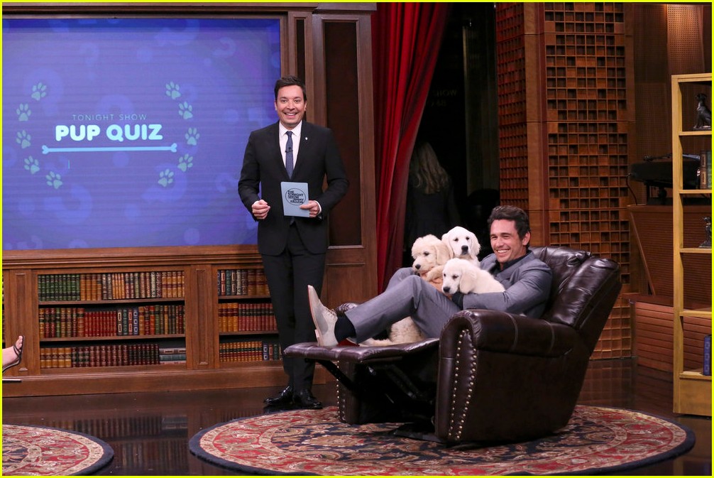 Kendall Jenner Cuddles With Puppies on 'Tonight Show' (Video)