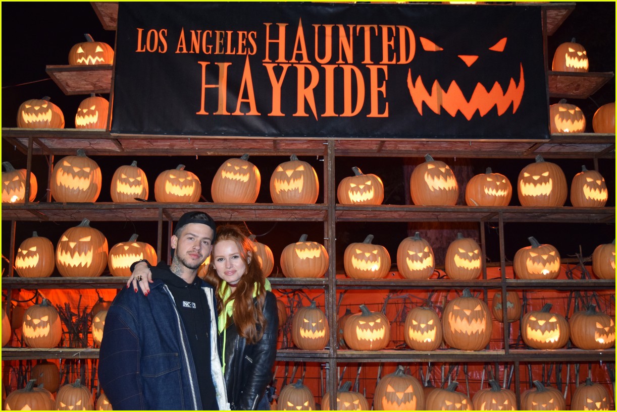 Madelaine Petsch & Travis Mills Couple Up for Scares at LA Haunted Hayride