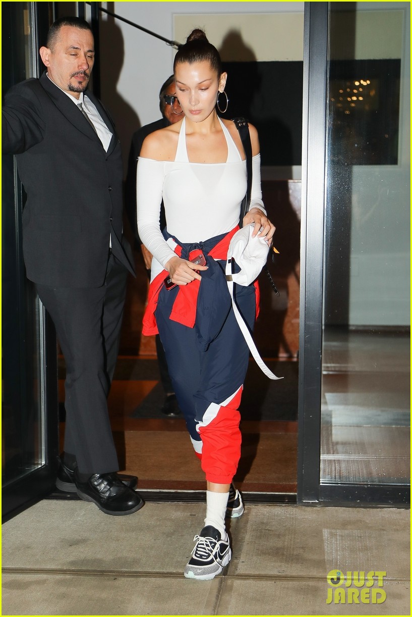 Bella Hadid Grabs Dinner with Her Dad in NYC