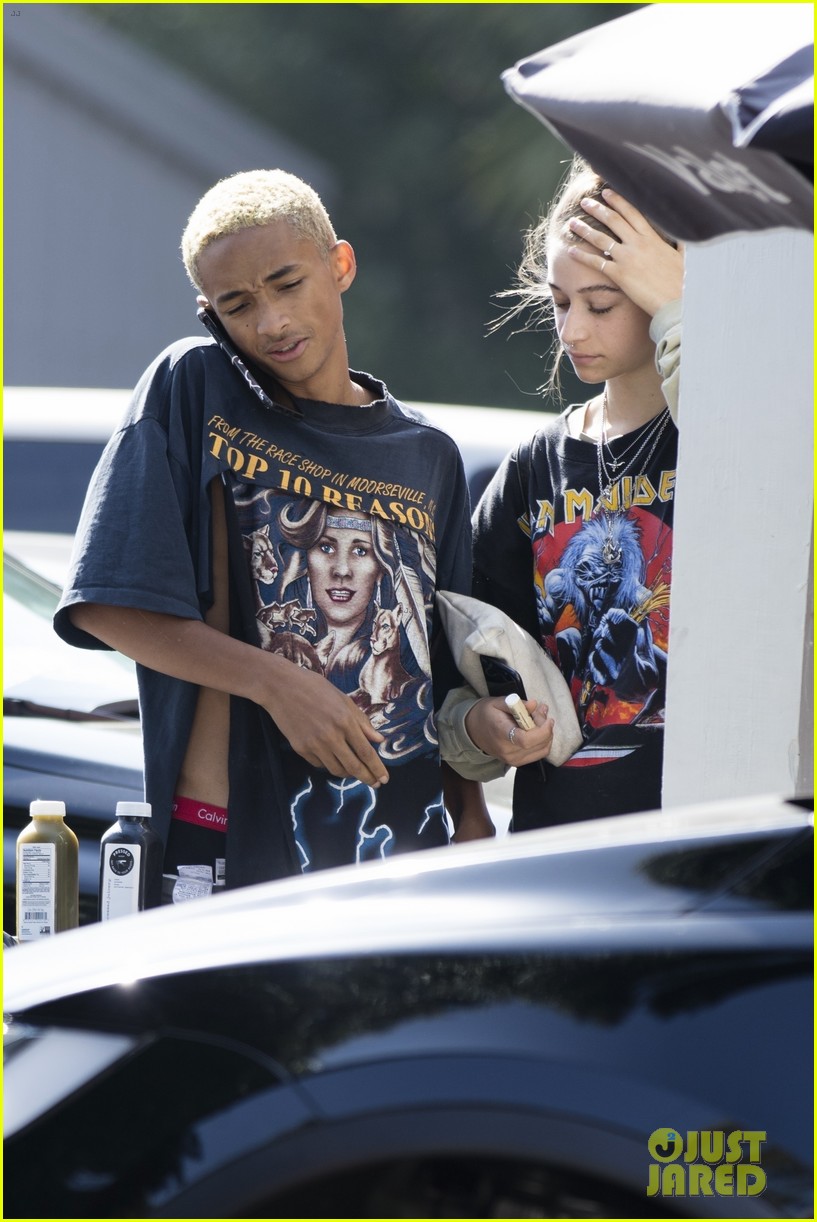 Jaden Smith & Odessa Adlon Couple Up for Low-Key Lunch 