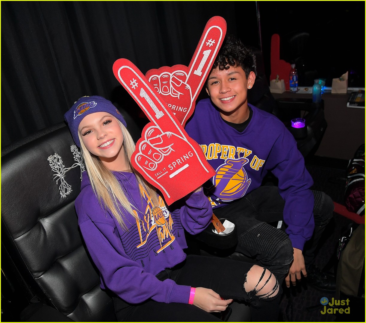 Jordyn Jones & Boyfriend Brandon Westenberg Show Lakers Pride at Call It Spring Event