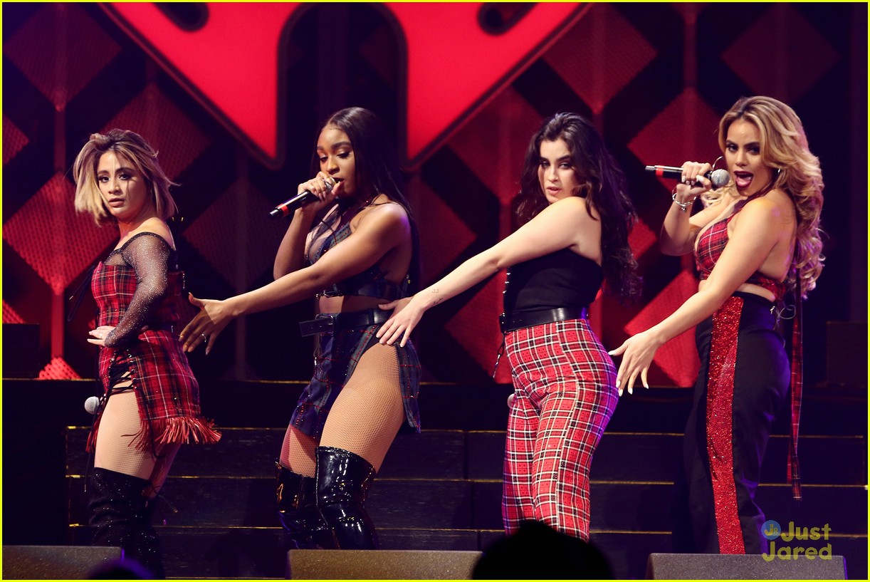 Fifth Harmony Hug It Out On Stage During Jingle Ball Miami