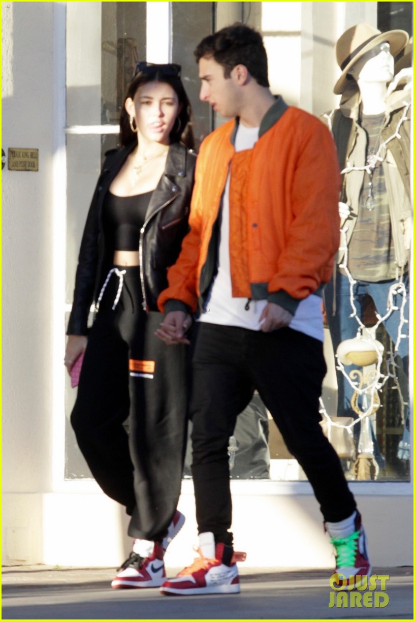 Madison Beer & Boyfriend Zack Bia Wear Matching Shoes at Lunch