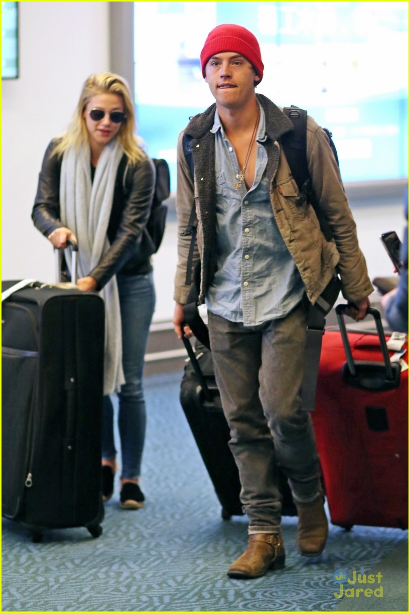 Cole Sprouse & Lili Reinhart Arrive Back in Vancouver Together After Golden Globes Weekend