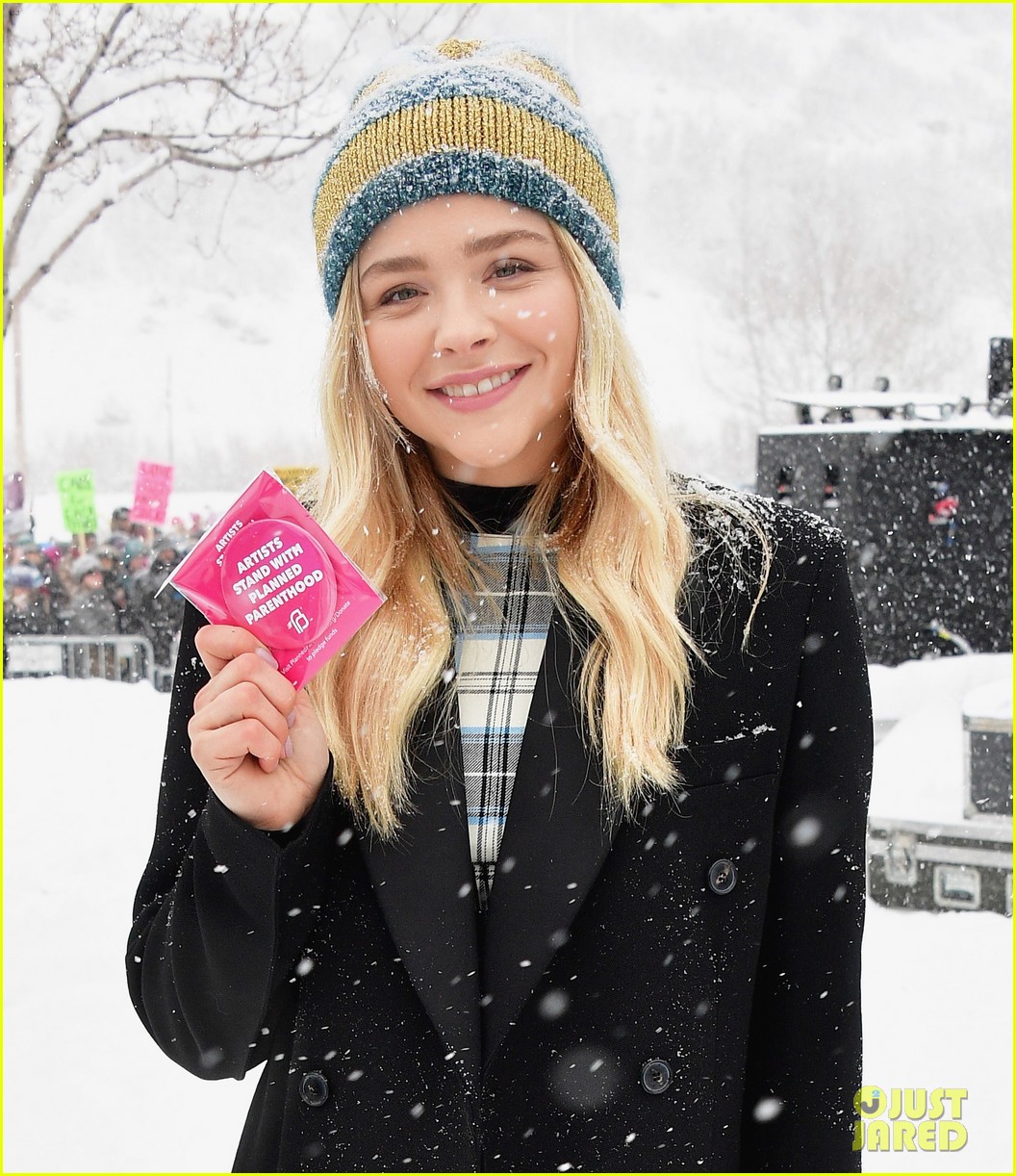 Chloe Moretz Braves the Snow for Women's Rally at Sundance!