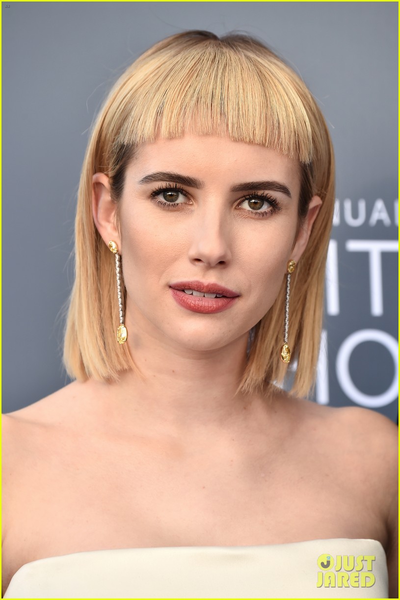 Emma Roberts Shows Off New Bangs at Critics Choice Awards 2018!