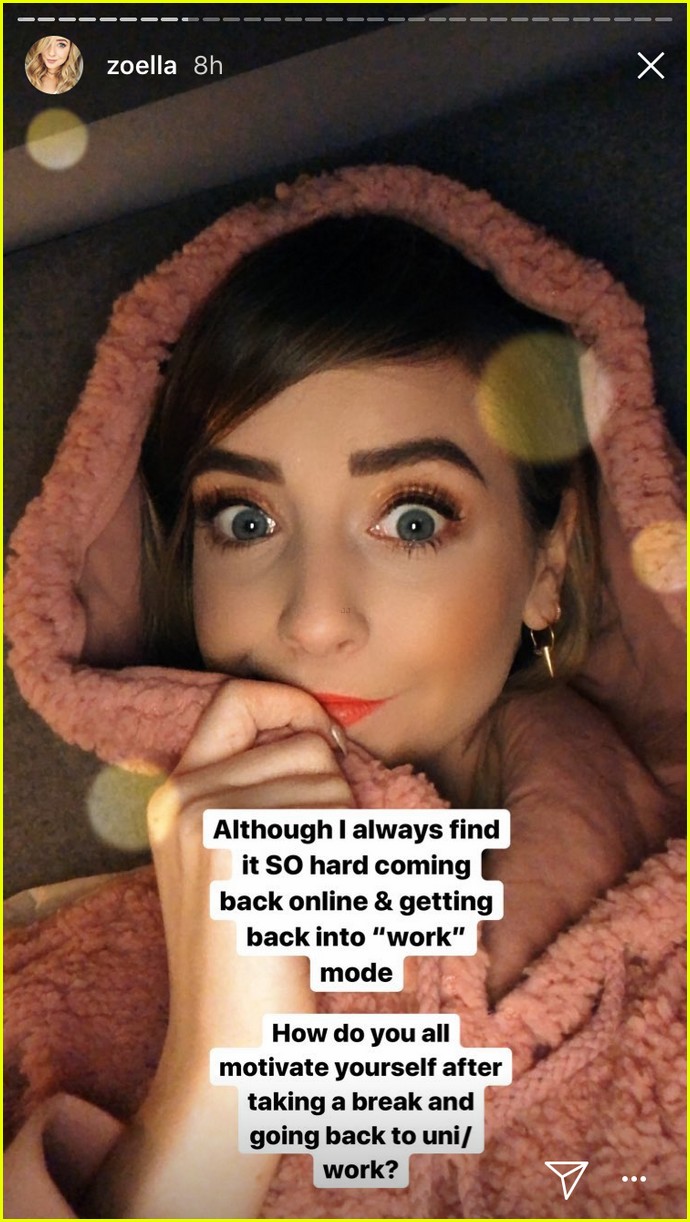 Zoella Returns From Internet Break After Holidays