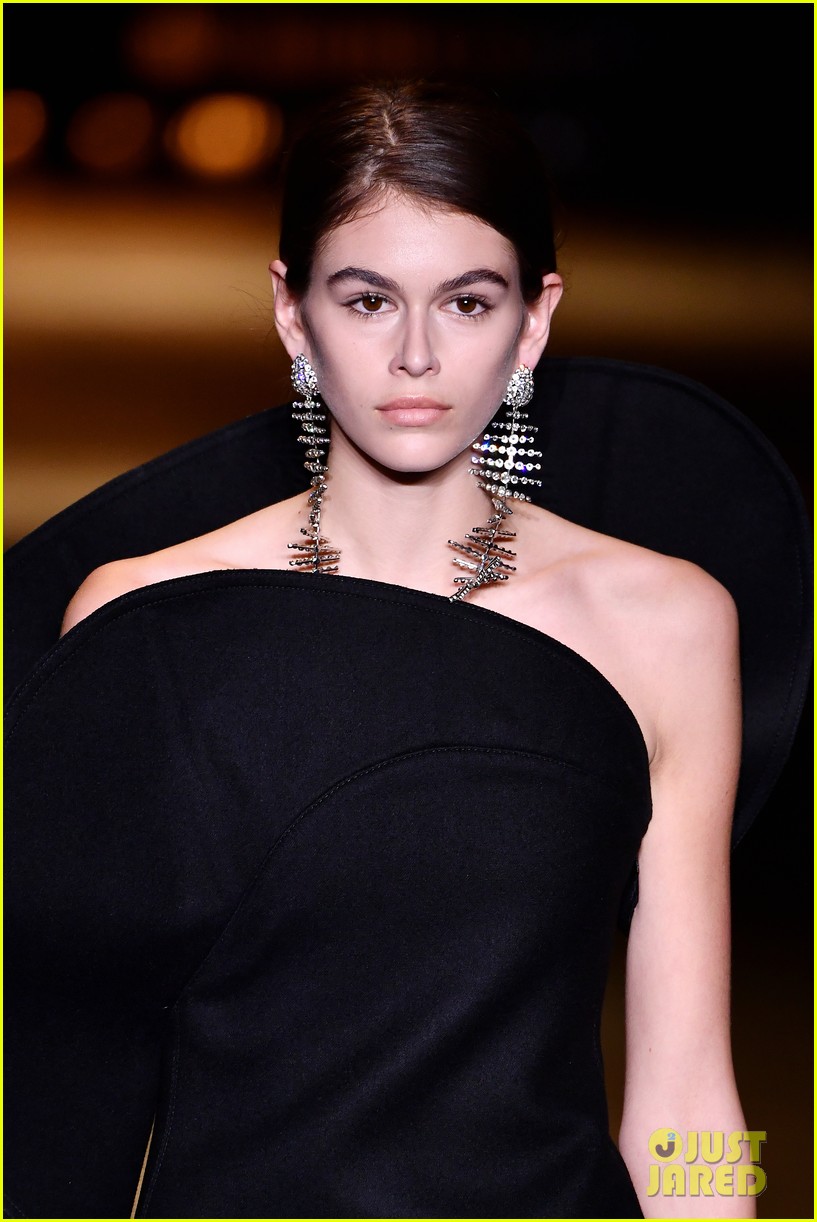 Kaia Gerber Stuns in Flowers on Saint Laurent Runway!
