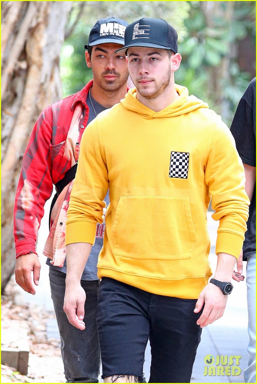 Nick & Joe Jonas Sport Bright Colors for Breakfast in Sydney