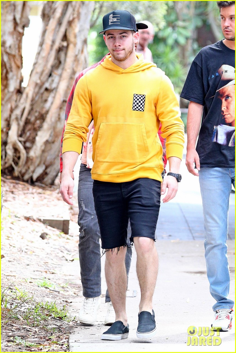 Nick & Joe Jonas Sport Bright Colors for Breakfast in Sydney