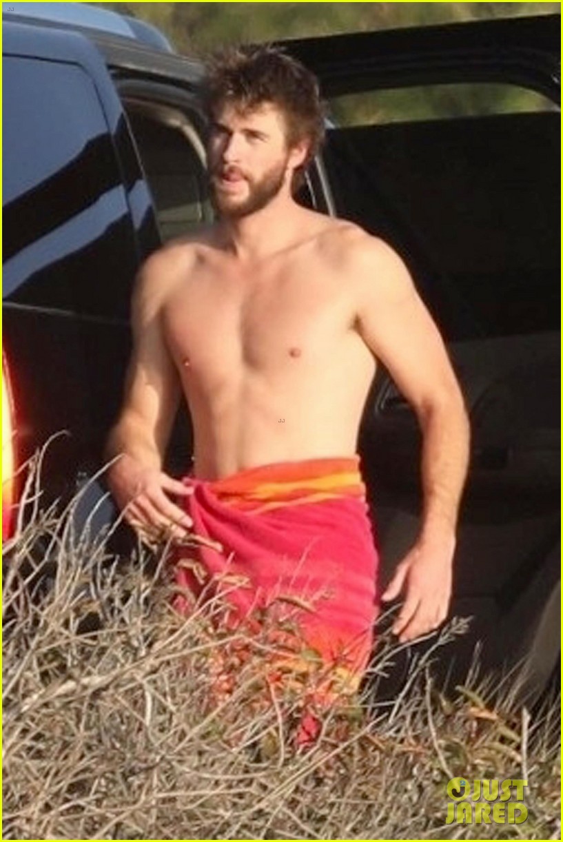 Miley Cyrus & Liam Hemsworth Have a Beach Day Together!