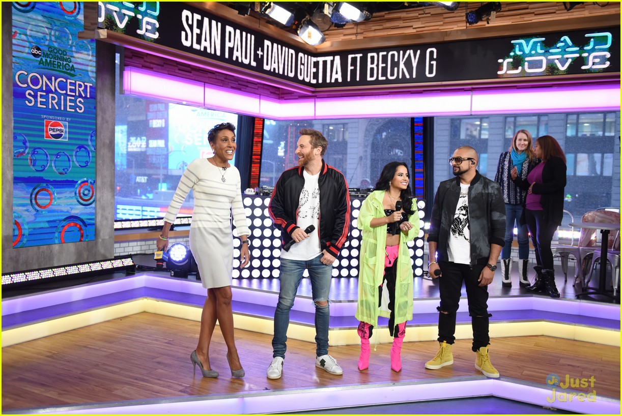 Becky G Brings 'Mad Love' To GMA With Sean Paul & David Guetta