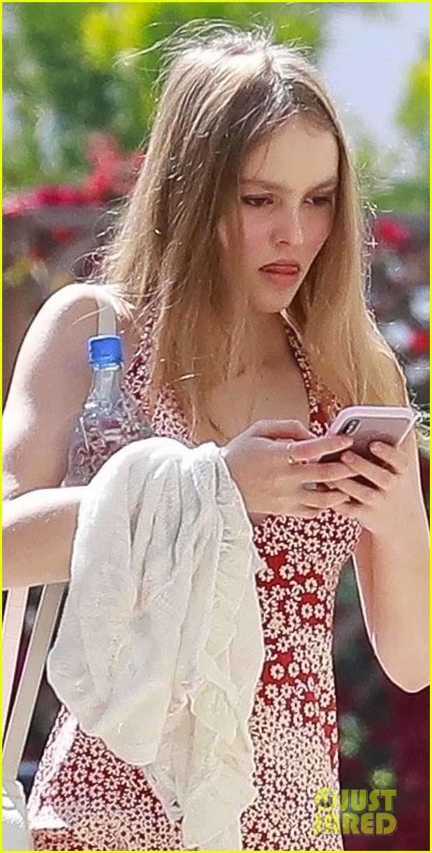 Lily-Rose Depp Wears a Pretty Spring Dress While Heading to the Spa!