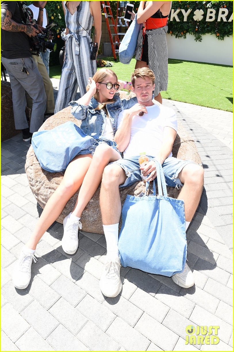 Patrick Schwarzenegger Coordinates His Outfit with Abby Champion at Coachella