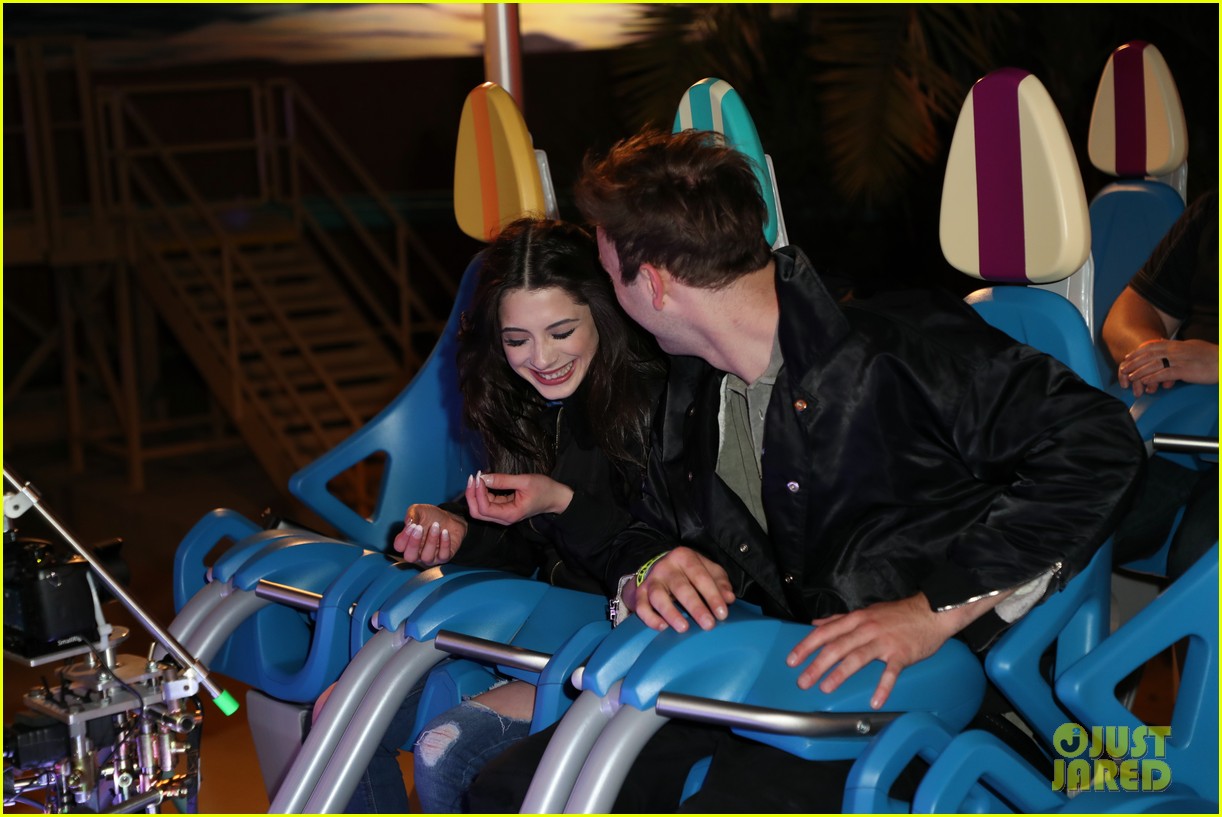 Daniella Perkins & Niki Koss Try Out New HangTime Ride at Knott's Berry Farm