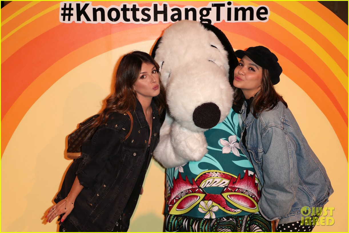 Daniella Perkins & Niki Koss Try Out New HangTime Ride at Knott's Berry Farm