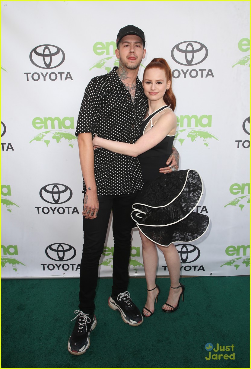 Madelaine Petsch & Travis Mills Share Sweet Kiss At Environmental Media Awards 2018