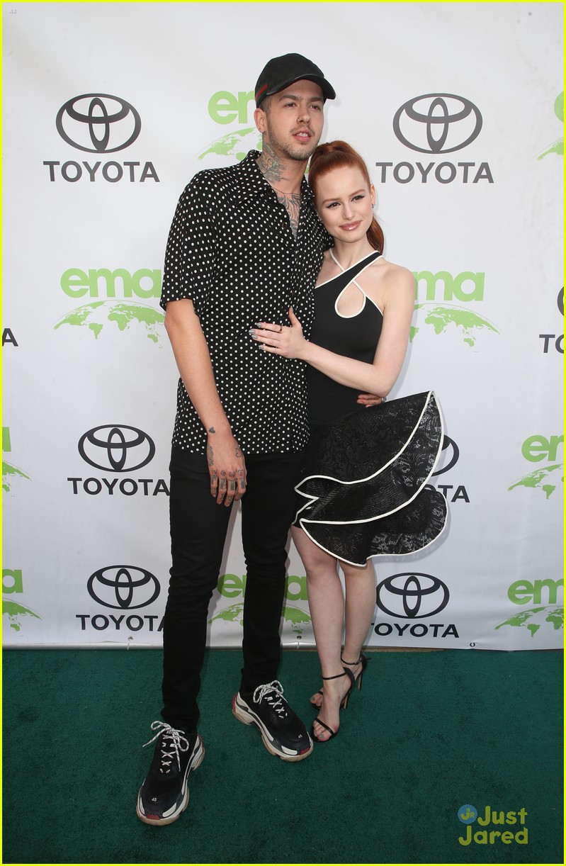 Madelaine Petsch & Travis Mills Share Sweet Kiss At Environmental Media Awards 2018