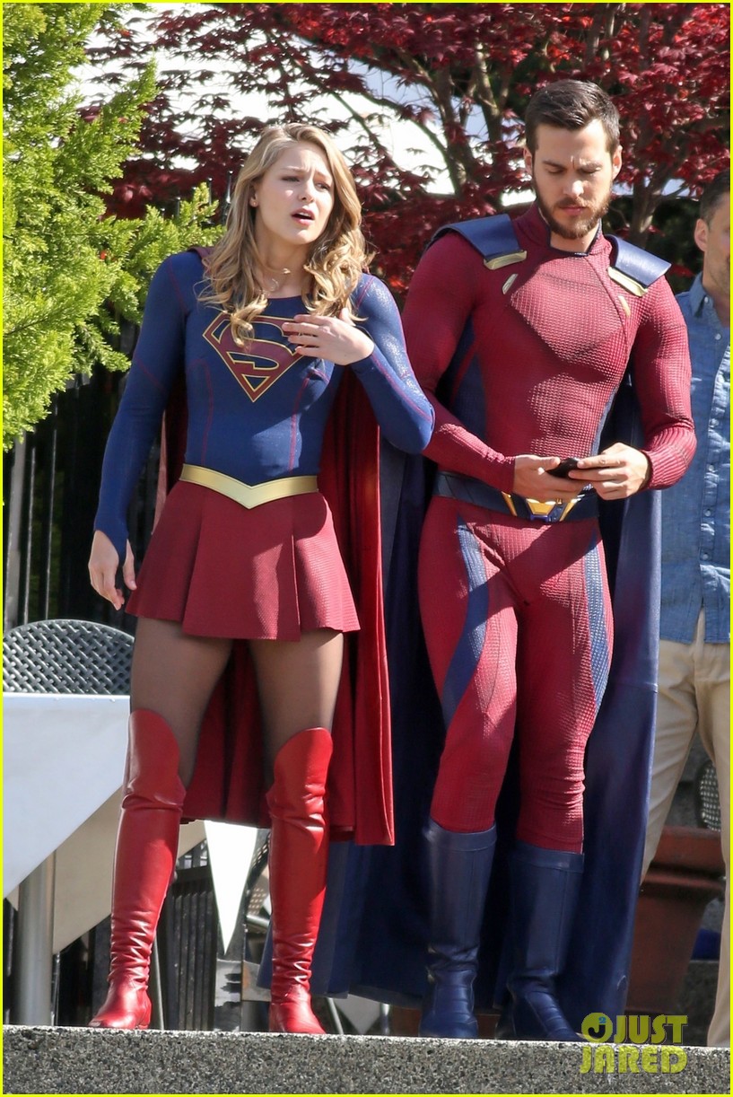 Melissa Benoist & Boyfriend Chris Wood Are Having So Much Fun on the 'Supergirl' Set!