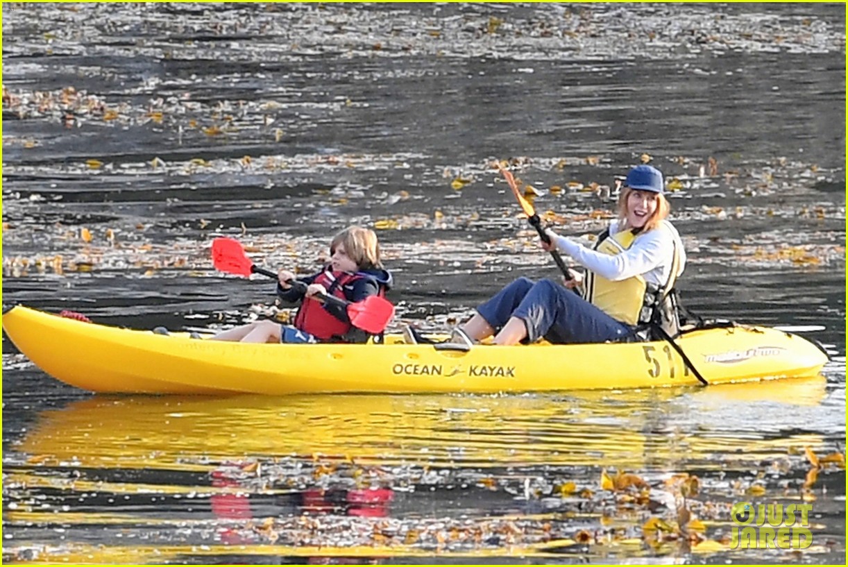 Shailene Woodley & Iain Armitage Paddle a Canoe for 'Big Little Lies'