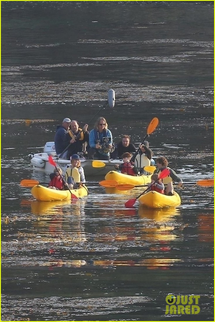 Shailene Woodley & Iain Armitage Paddle a Canoe for 'Big Little Lies'