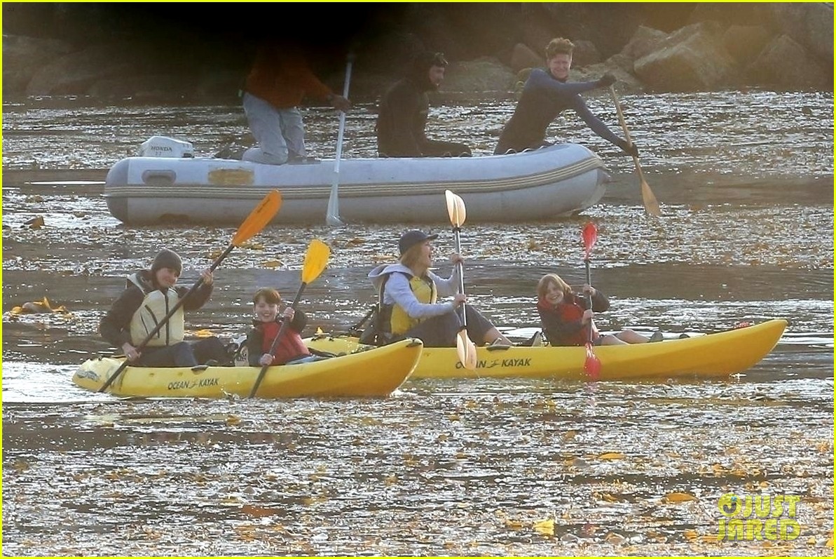 Shailene Woodley & Iain Armitage Paddle a Canoe for 'Big Little Lies'