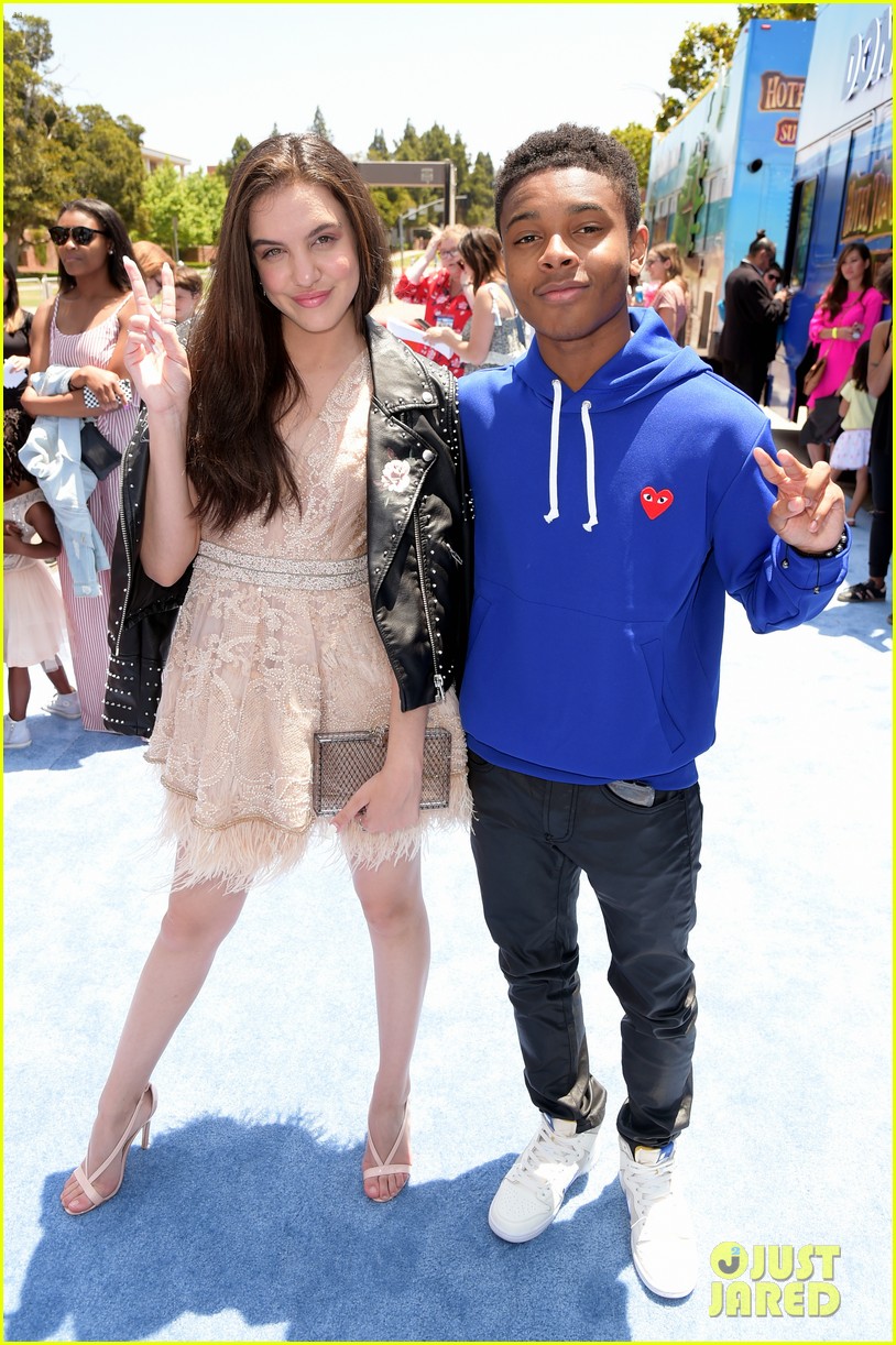 Lilimar & Sky Katz Wear Similar Colored Outfits to 'Hotel Transylvania 3' Premiere