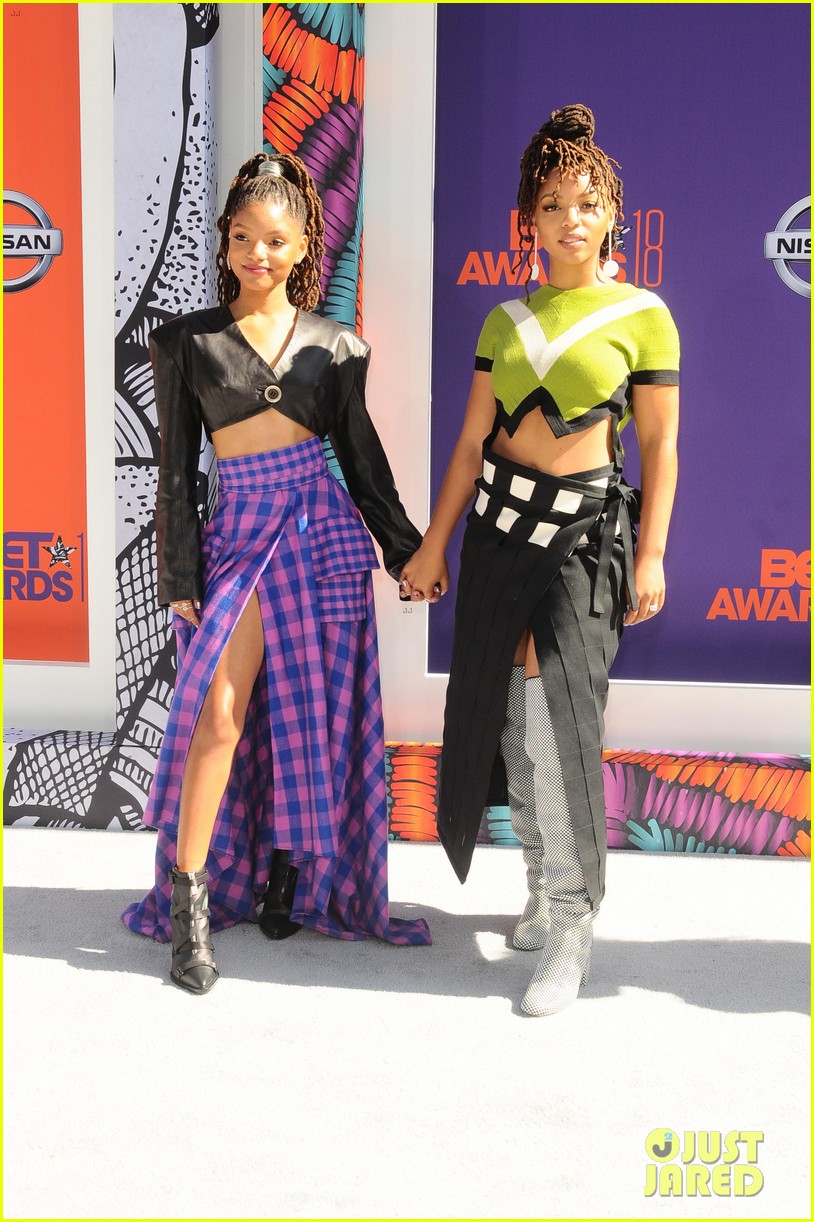 Storm Reid & Chloe X Halle Brighten Up The Carpet at the BET Awards 2018