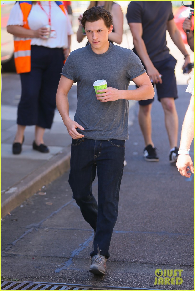 Tom Holland Seen on 'Spider-Man: Far From Home' Set!