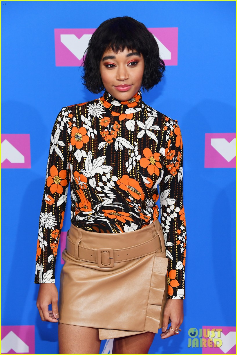 Amandla Stenberg Attends MTV VMAs 2018 with Girlfriend King Princess