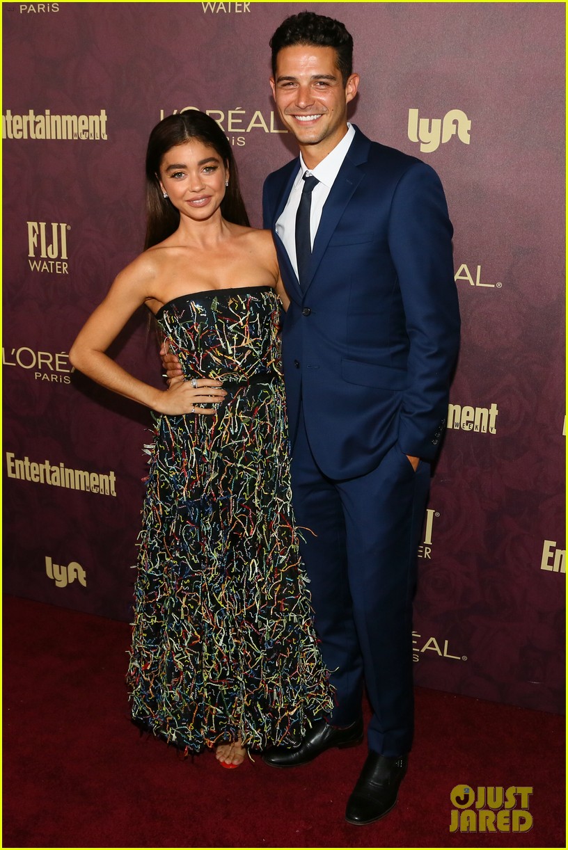 Sarah Hyland & Wells Adams Celebrate 1 Year Since First Kiss During Emmys Weekend