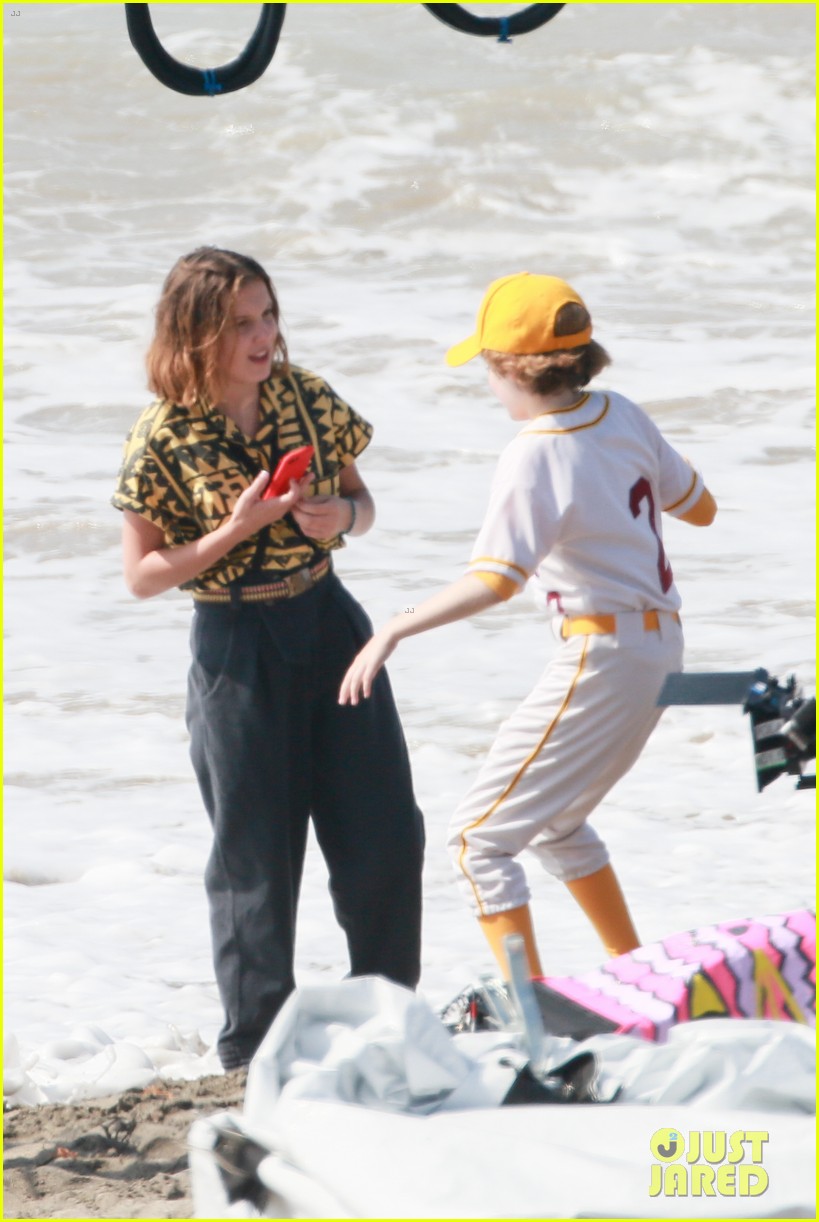 Millie Bobby Brown Films Emotional 'Stranger Things' Scene at the Beach!