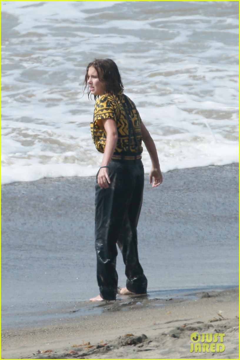Millie Bobby Brown Films Emotional 'Stranger Things' Scene at the Beach!