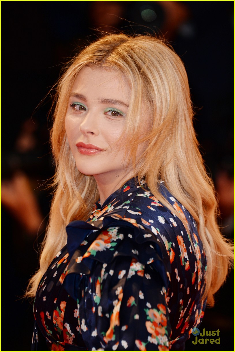 Chloe Moretz Wears Floral Dress to Venice Premiere of 'Suspiria'