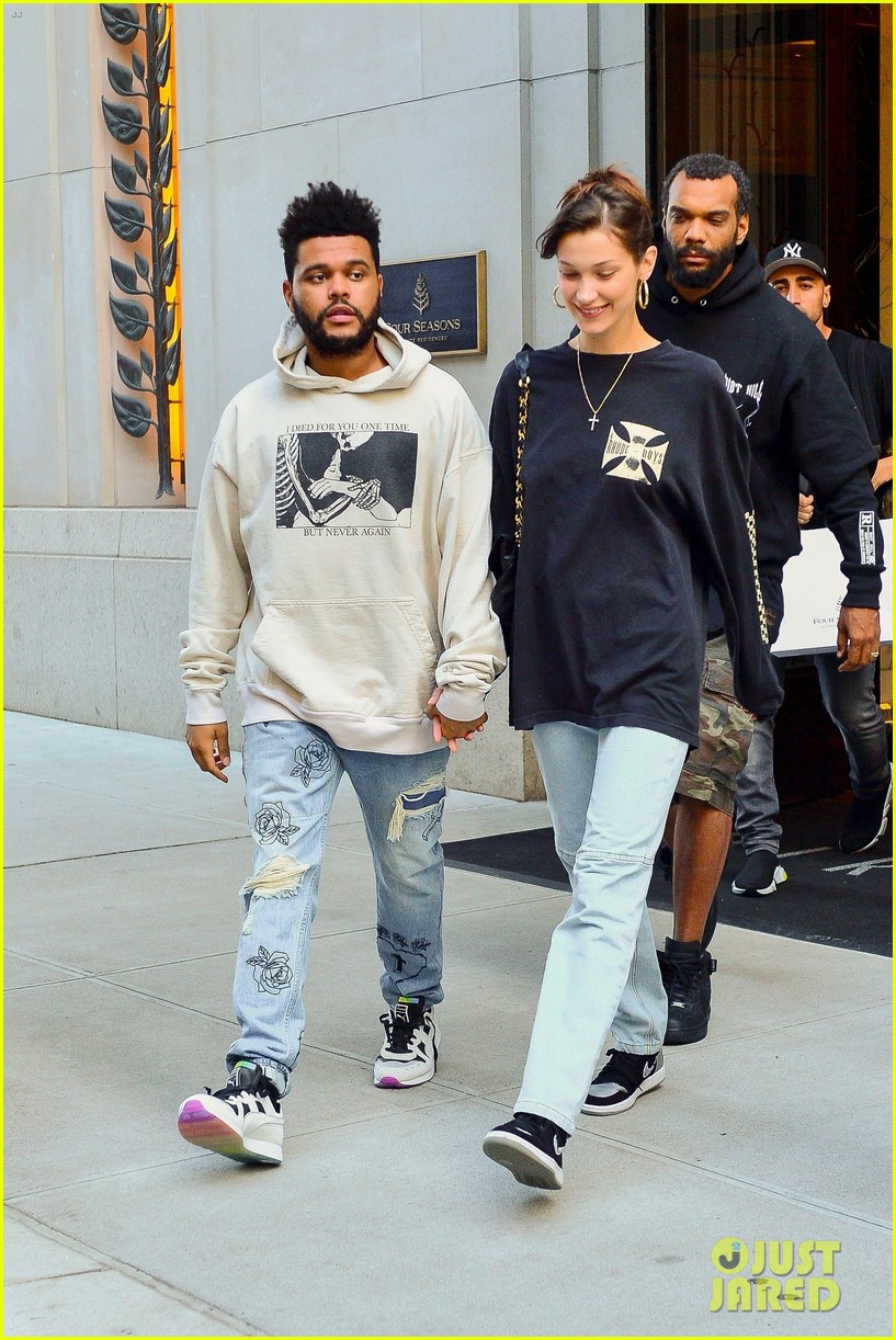 The Weeknd & Bella Hadid Look Cute Together Hand In Hand in NYC!